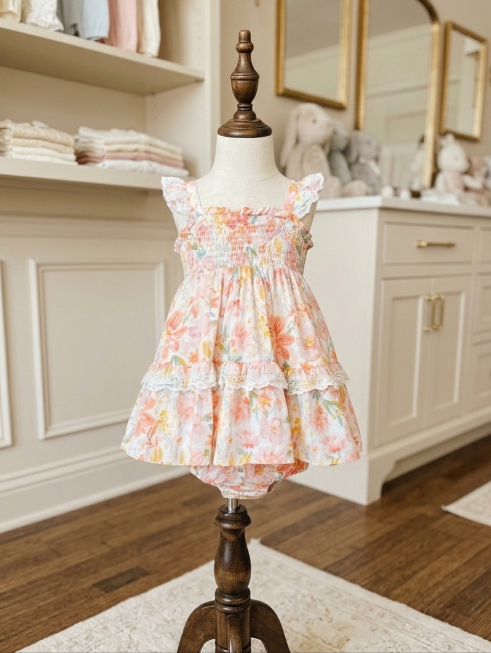 Haute Hippie 18M Floral Sundress w/ Bloomers